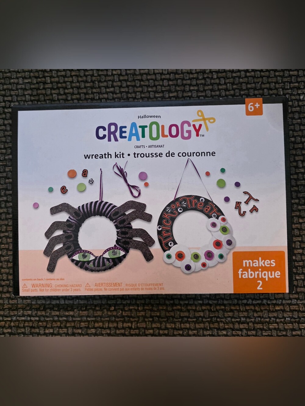 Creatology Kid's Halloween Wreath Kit — Black & Purple NIB